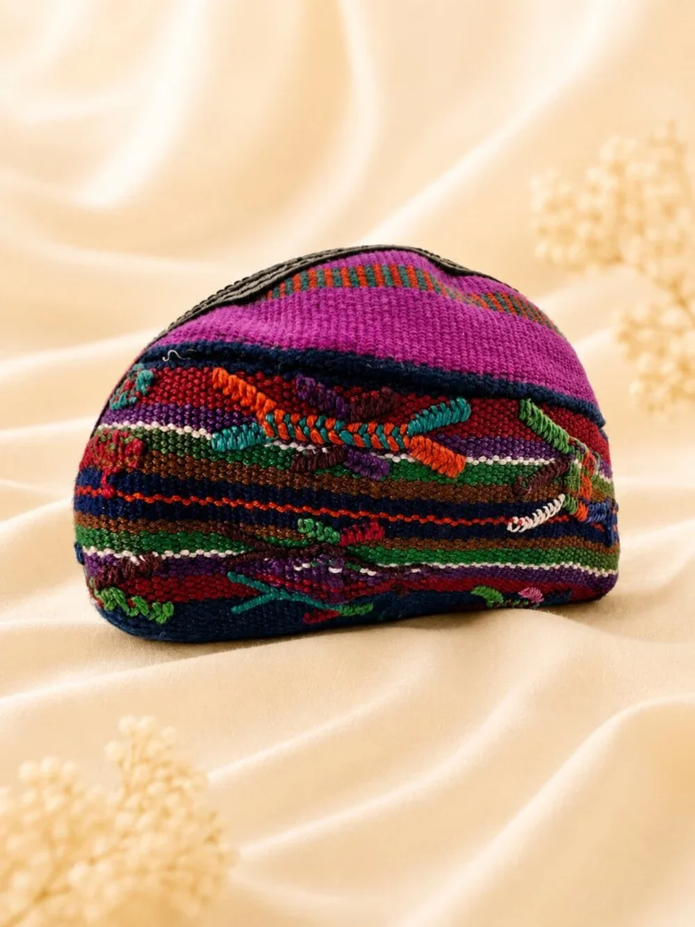 Handcrafted Guatemalan Huipil Coin Purse | Colorful Artisan Zip Pouch